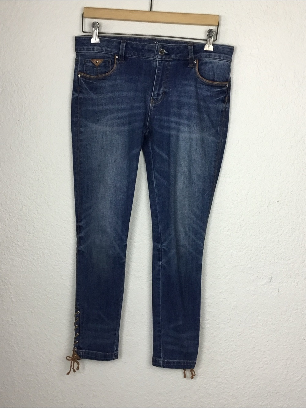 Dark Blue Womens Skinny Jeans Ankles White House Black Market Jeans Sz 6